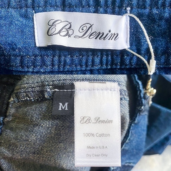 EB Denim Skirt Smoke Modular Denim Cargo Low-Rise Maxi Micro Mini Midnight M NWT - Picture 5 of 7